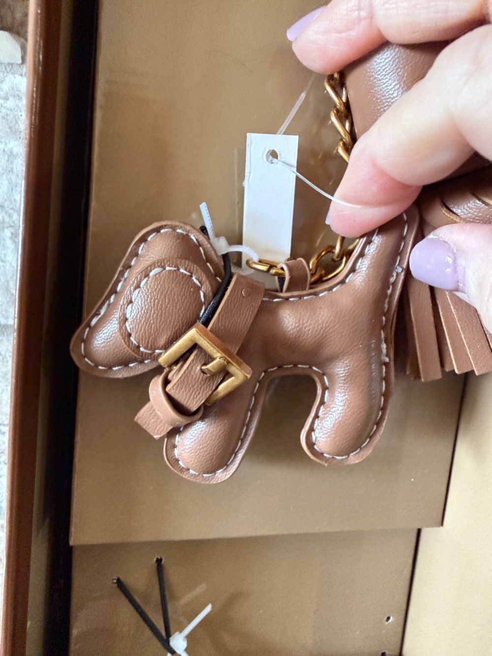 Steve Madden Blush Taupe Shoulder Bag Set with Charm & Card Case - Picture 2 of 10